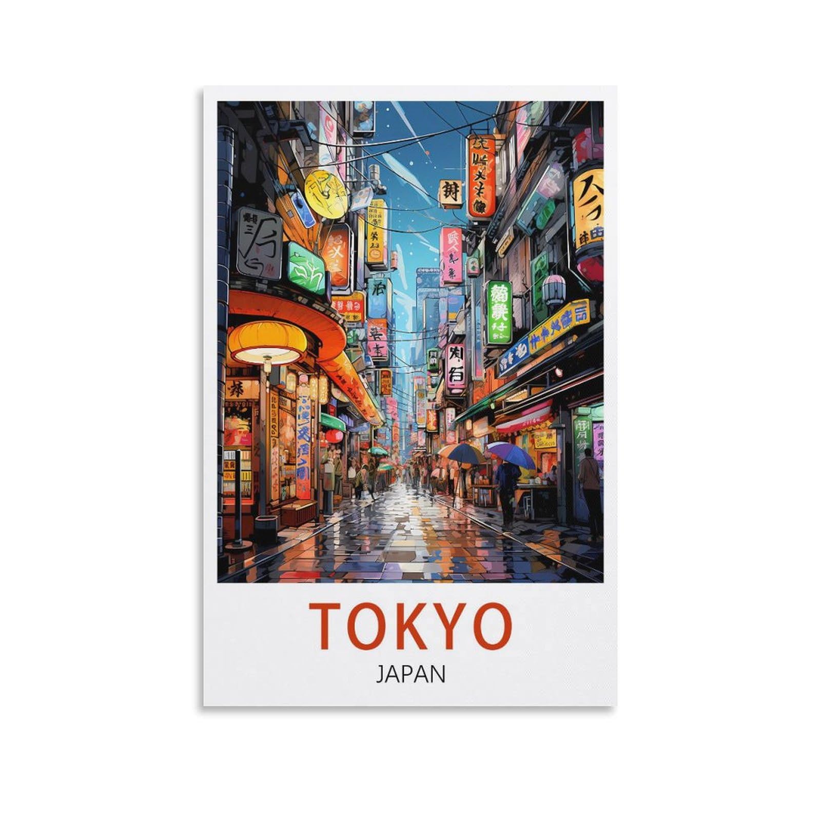 HXHNFERR Tokyo Japan Vintage Travel Posters 08x12inch(20x30cm) Canvas Wall Posters And Art Pictures Prints Paintings Bedroom Decor