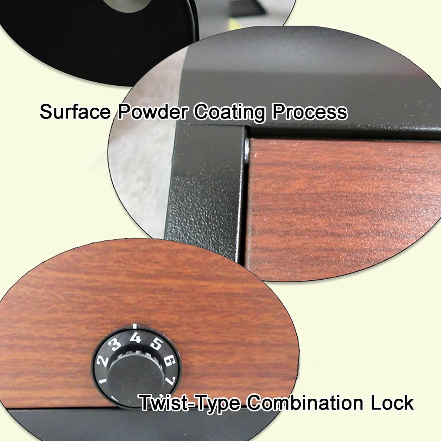 Mailbox，Wall Mount Mailbox，Large Capacity Mail Boxes，with Door and Combo Lock Mail Box，for Outside Metal Mailbox