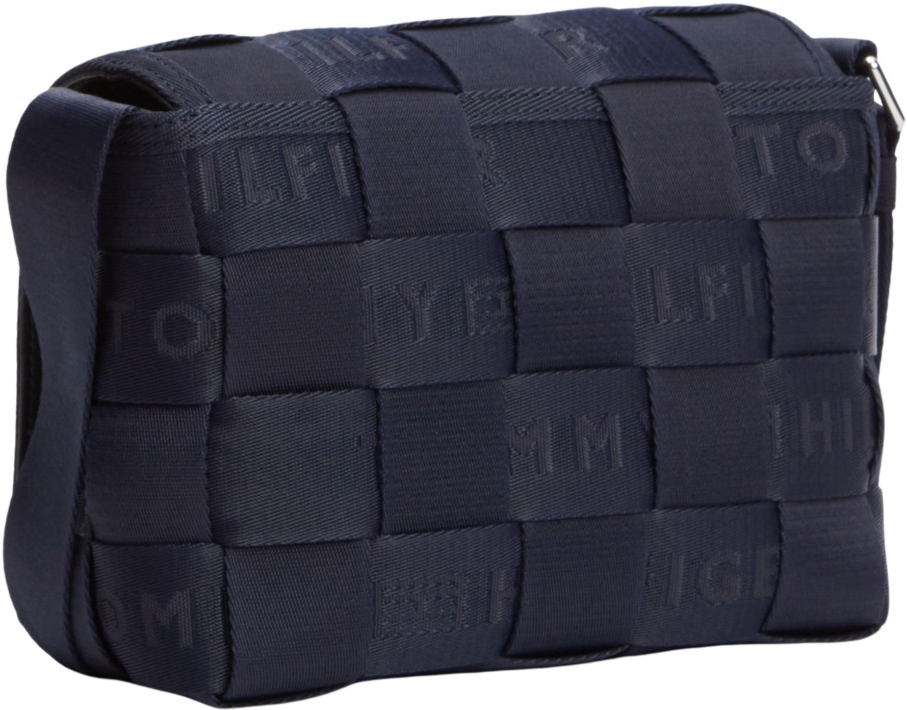 Tommy Hilfiger Bolso Crossbody Hombre Woven Webbing Mini Reporter con correa para hombro, Azul (Space Blue), Talla Única