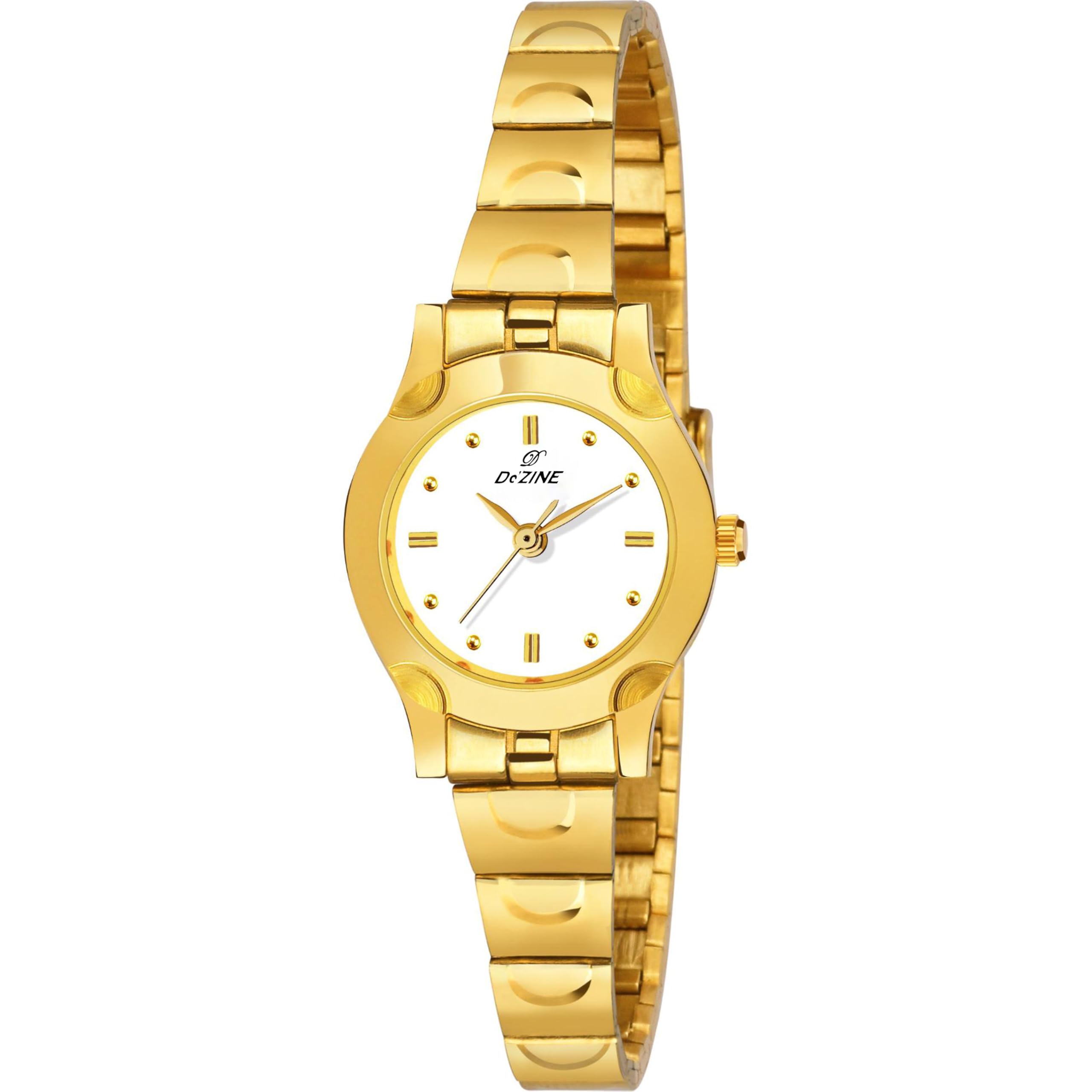 Dezine Golden Bracelet Analog Watch for Women (White) (B0DCGPSSGH) Amazon Price History, Amazon Price Tracker