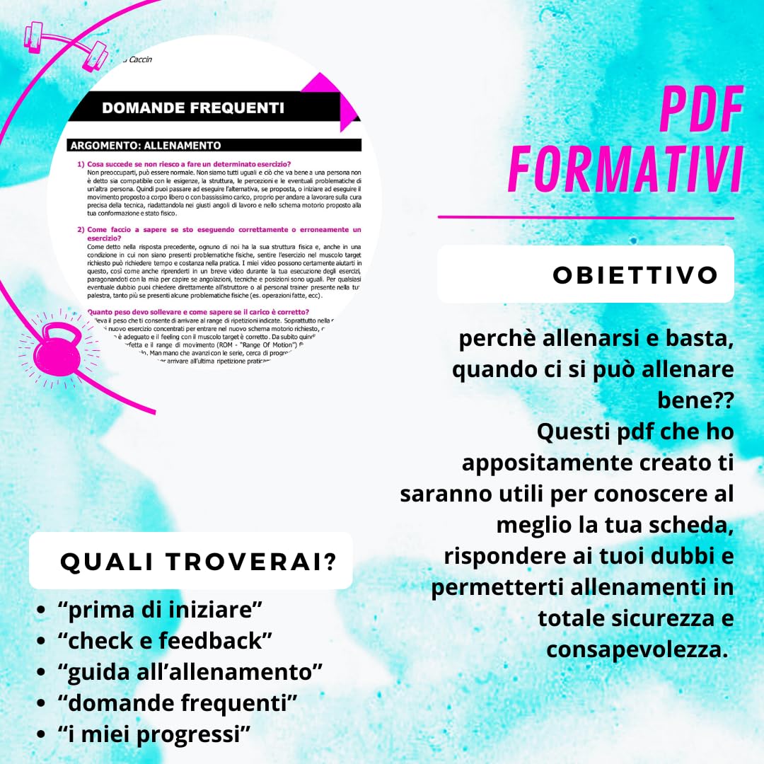 GAME START GYM Scheda di Allenamento per donne completa di set di bande elastiche | Total Body e Microcircolo