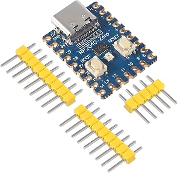 6 - Piece Set of RP2040 - Zero Boards: RP2040 Microcontroller - Based PICO Development Boards. Equipped with a Dual - core 264KB Cortex M0+ Processor and 2MB Flash. Pins are unsoldered.