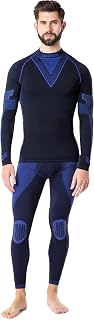 Ladeheid Herren Winter Thermounterwäsche Funktionsunterwäsche Set Langarm Shirt Lange Unterhose Thermoaktiv LAGI003