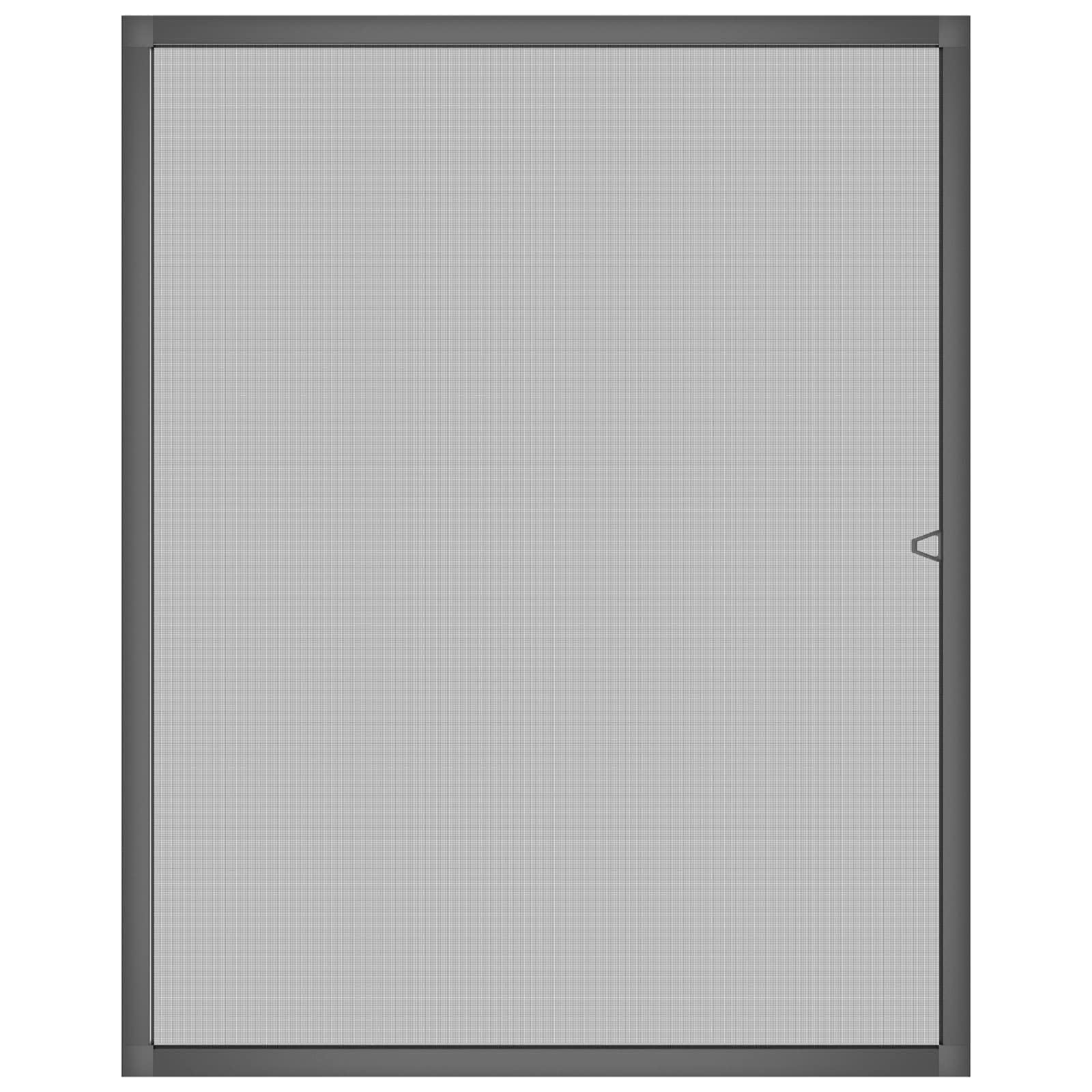 Ventana Antracita 110 x 130 cm Marco de Aluminio Tejido Fibra de Vidrio Tejido de Fibra de Vidrio Sin Taladros Recortable Red Protege de Moscas, Mosquitos, Insectos Ideal para Dormitorio Salón