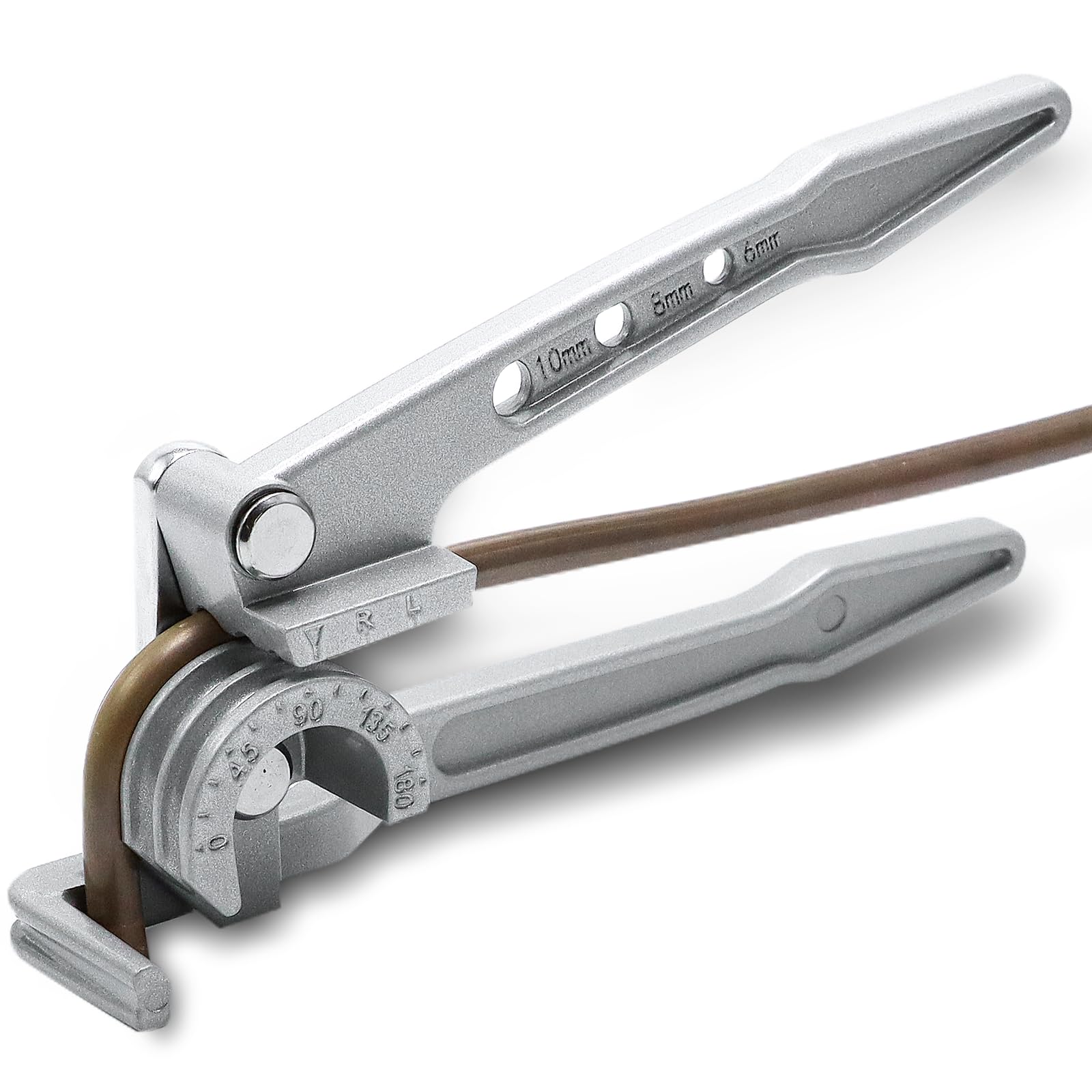 CCLIFE Piegatubi Rame 3 in 1, Curvatubi per Rame 6 8 10 mm, Angolo di Piegatura 180° Alluminio e Ottone