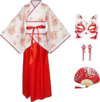 Girls Hanfu Dress, Traditional Chinese Costume Set with Headpiece | Kids Complete Hanfu Outfit with Matching Accessories, Gift Box Included, Ideal for Carnival Cosplay School Cultural Events