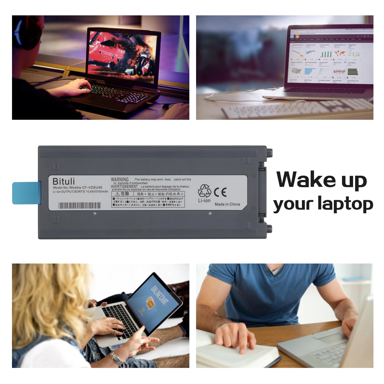 Amazon.com: Bituli CF-VZSU48 Laptop Battery Replacement for