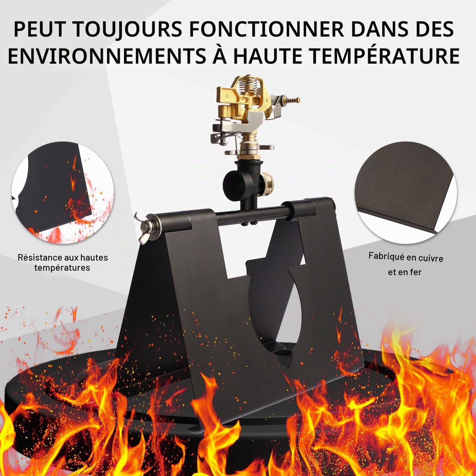 Arroseurs de toit pour braises de forêt - Couvre 3 300 m² - 1,9 cm