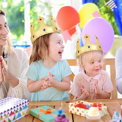 Miniatura 7 de NUOBESTY Golden King Crown for Kids Birthday Boy Crown Hat Adjustable Party Headwear Prince Photo Props 22 Inch