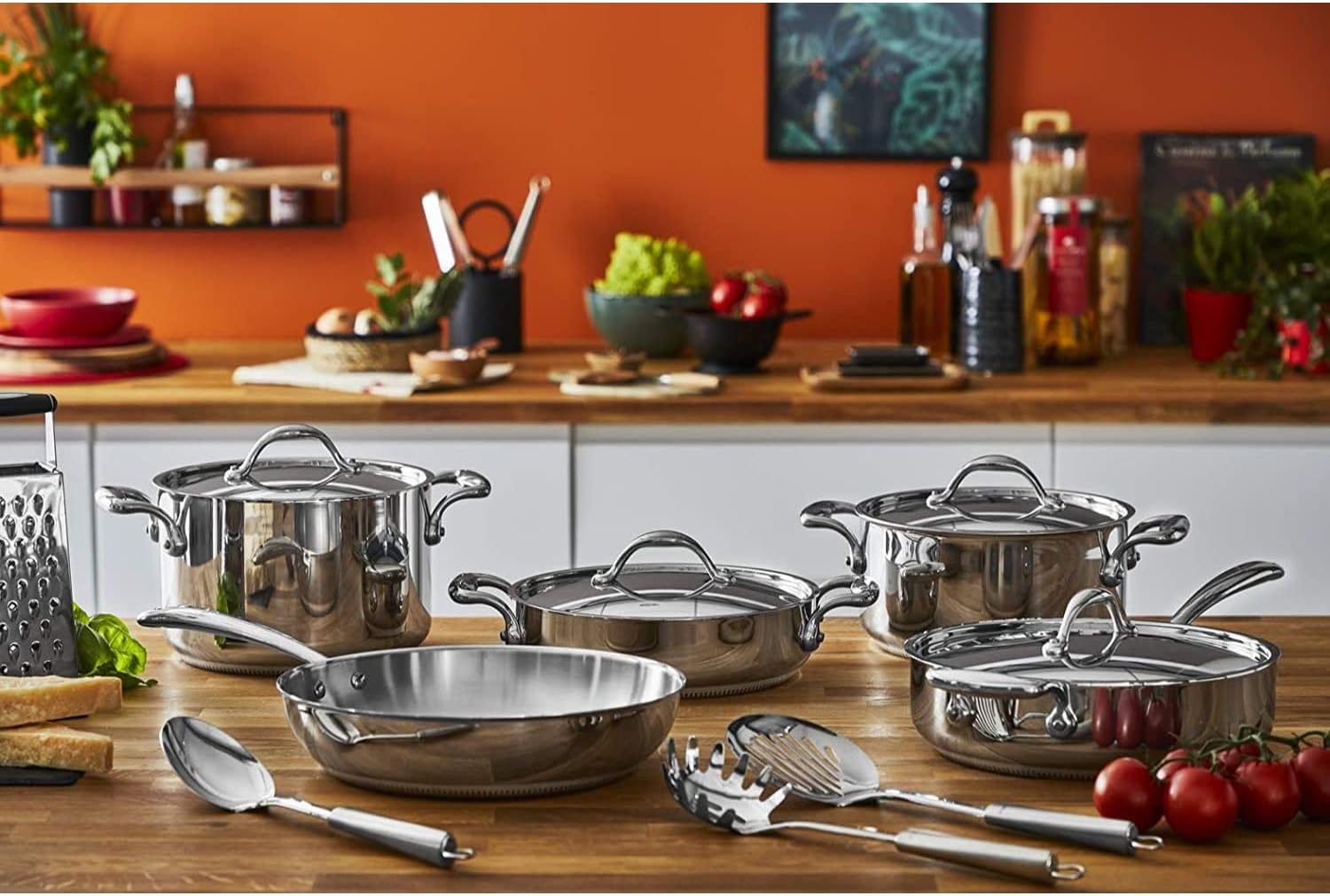 Lagostina Accademia 44,4 x 24,4 x 8.7 cm Diameter Stainless Steel, Edelstahl, 44.4 x 24.4 x 8.7 cm