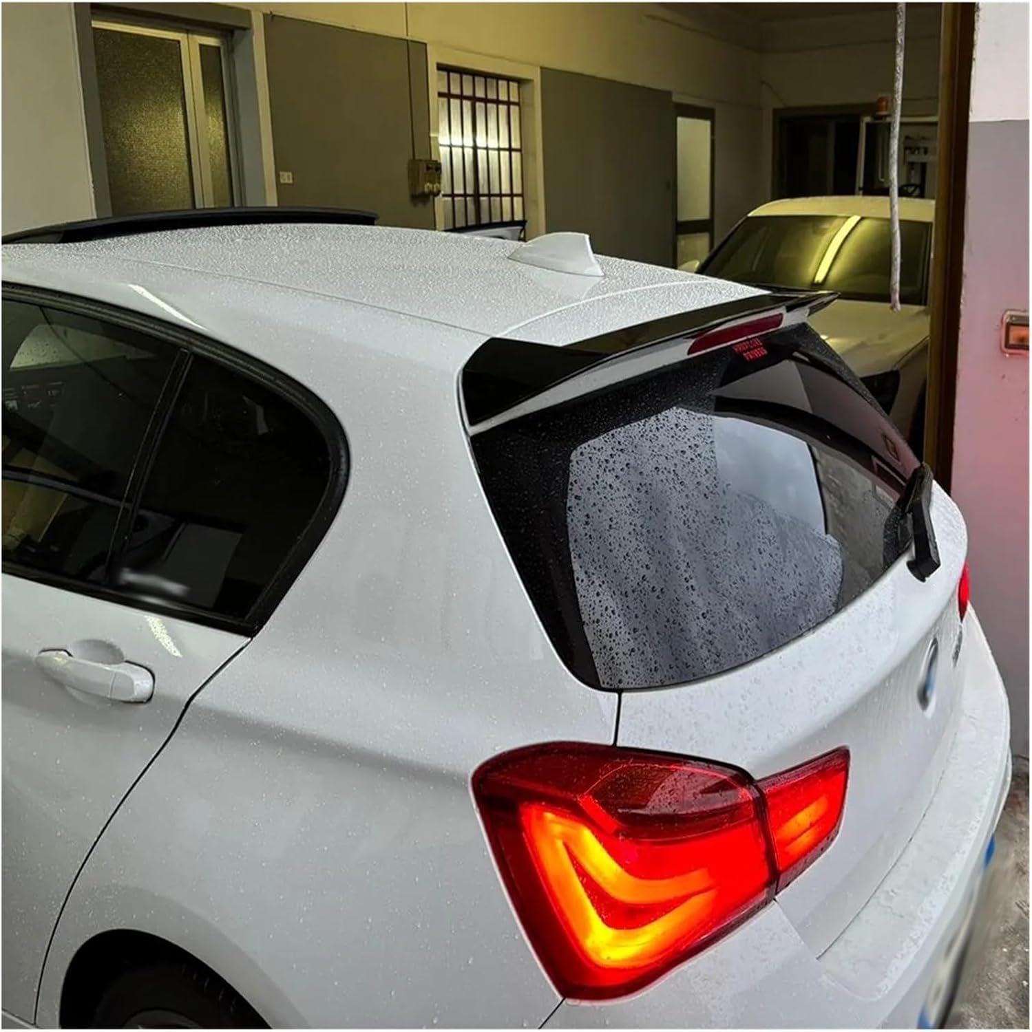 Car Tail Wings Fixed Wind Spoiler Rear Wing Auto Decoration Accessory Compatible For BMW 1 Series F20 F21 116i 120i 118i M135i 2011-2018(Gloss Black)