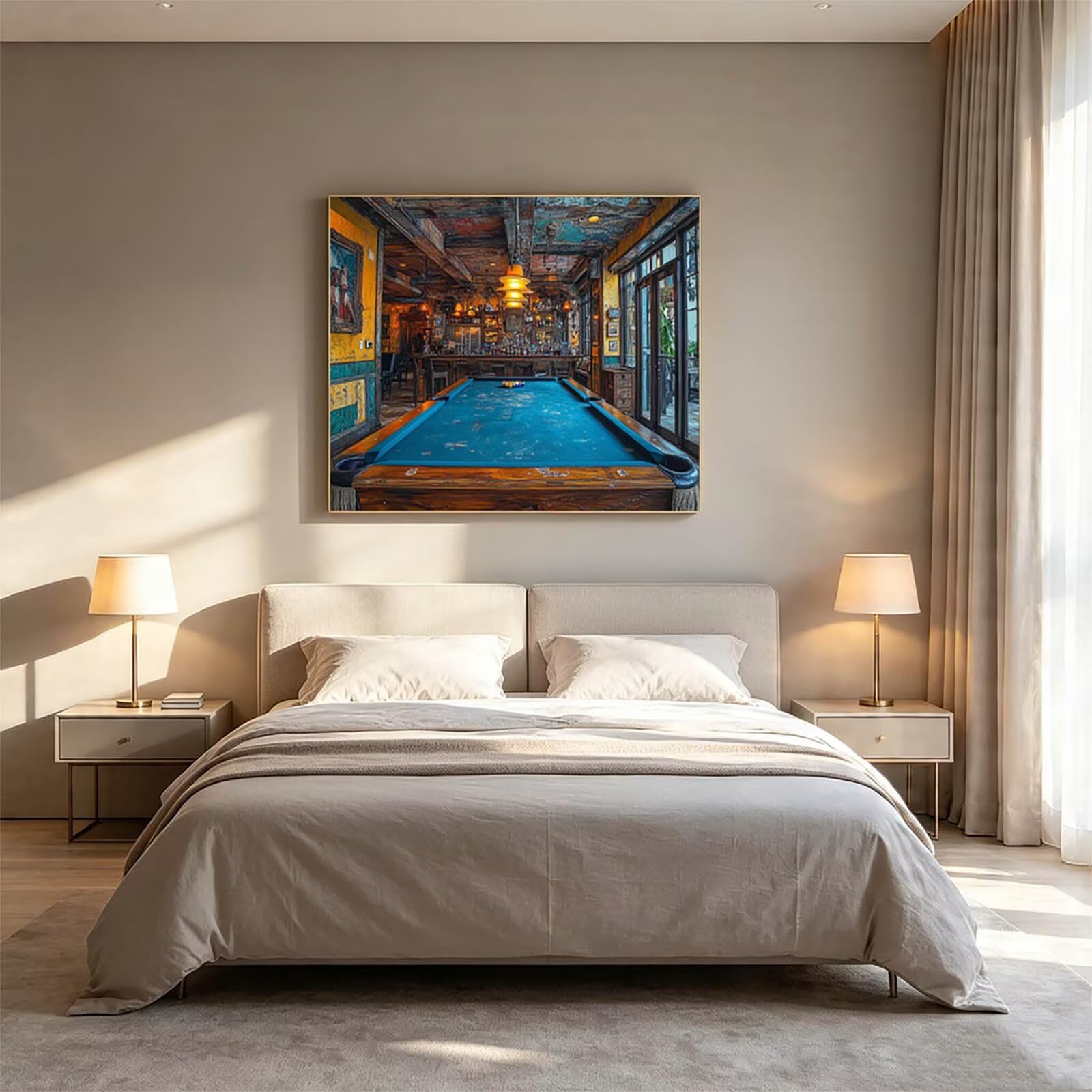 Malowanie po numerach bilardowe nowoczesne obrazy do salonu 95 x 70 cm ZSHS