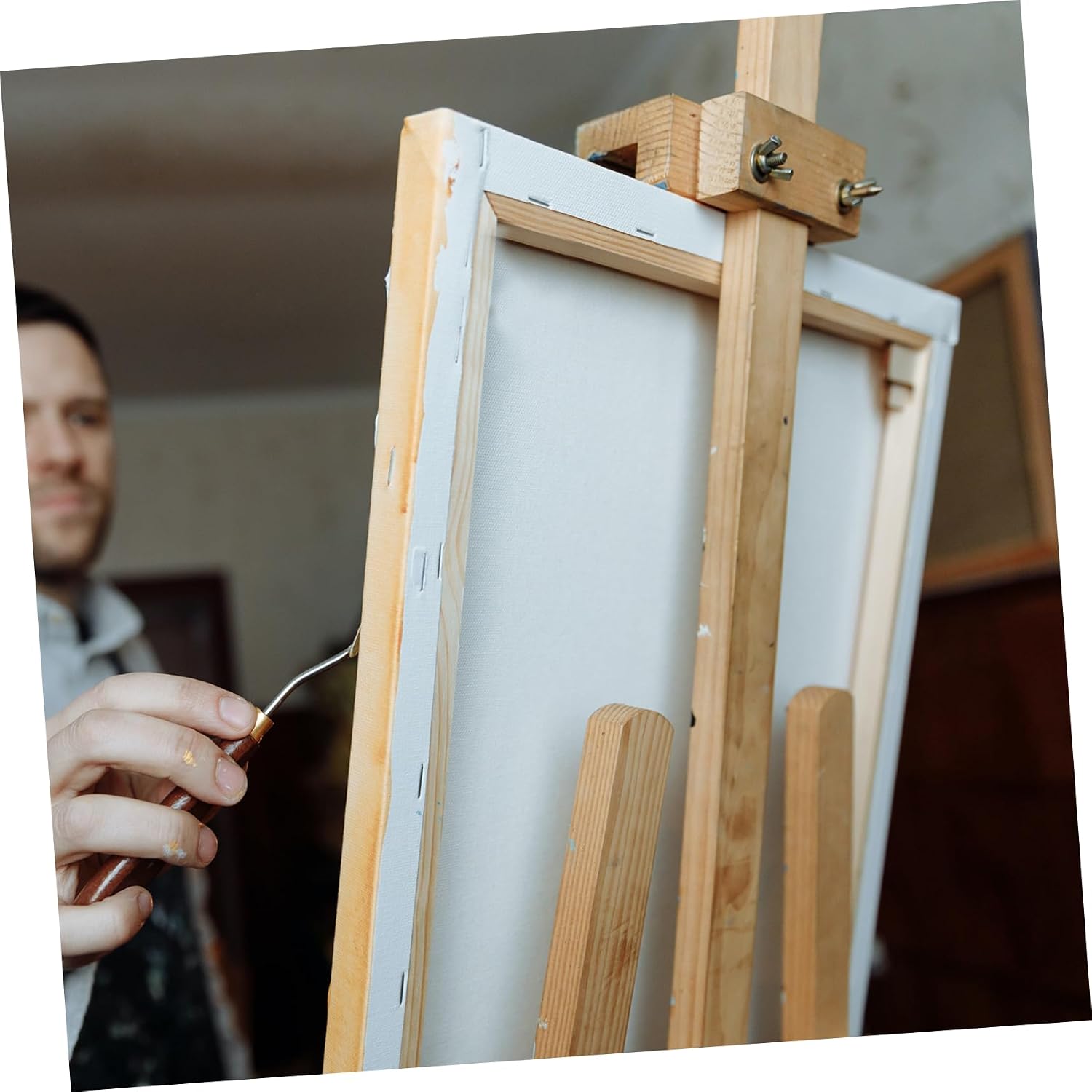 1set Canvas Bars Solid Frame for Oil Paintings Easy Assembly Gallery Accessory for Art Projects Smooth Finish for Creative Fun