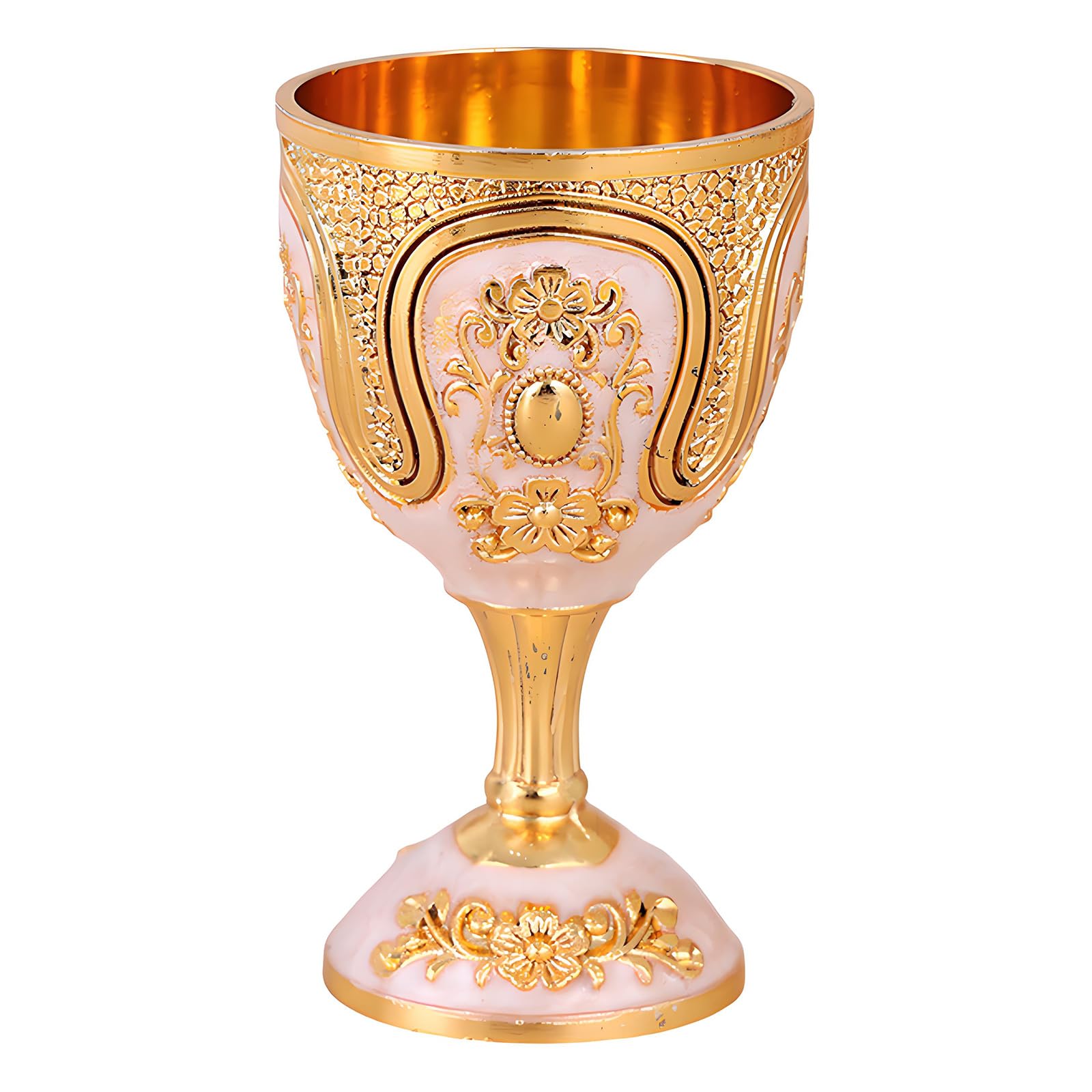 our fave Artistic Metal High Foot Liquor Cup Household Party Goblets Drinking Cup for Home Decoration and Cocktails Serving Strong Metal Drink Cups