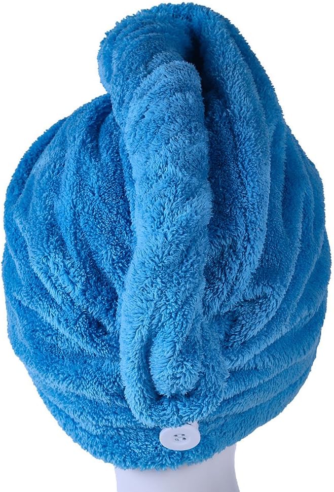 YYXR Microfiber Quick Drying Hair Towel Wrap - Super Absorbent Drastically Reduce Hair Drying Time