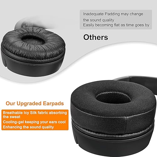 Miniatura 4 de SOULWIT Almohadillas de gel refrescante de repuesto para JBL Tune 450BTTune 460BTTune 500BTTune 510BTTune 520BT, almohadillas para los oídos para JR