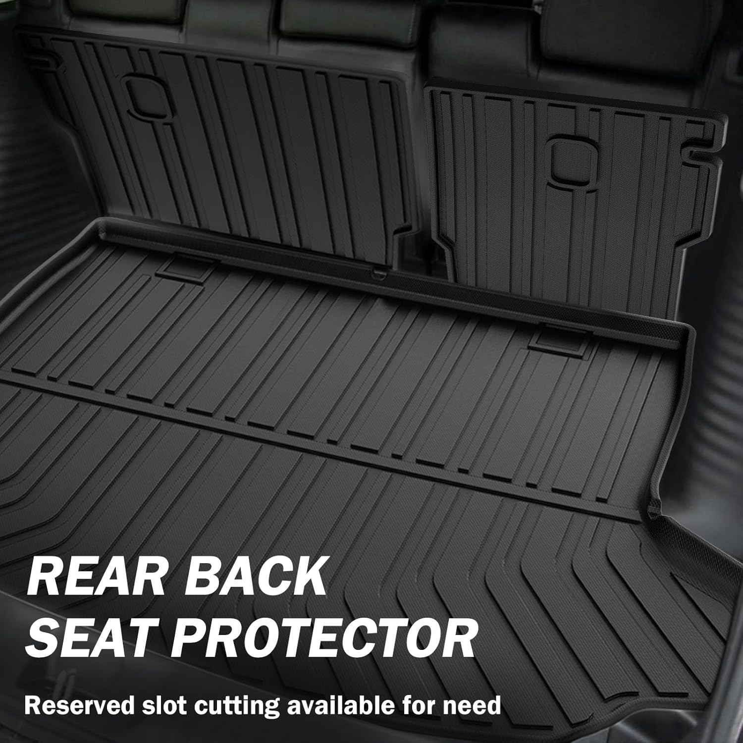 KUST Floor Mats for Honda HR-V 2023-2025 2026, Cargo Mat Floor Liners Back Seat Mats for HRV Accessories, All Weather Protection TPE Rubber Rear Trunk Mat High Edge (Full Set Mats) - Image 4