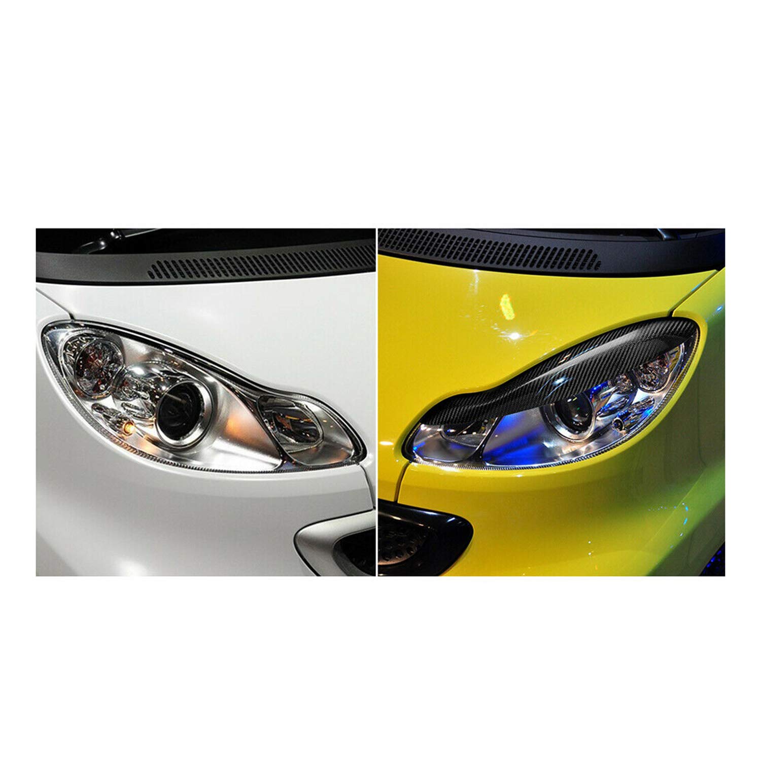 Autoadesivo per palpebre per in fibra di carbonio per Smart Fortwo W451 2007-2014
