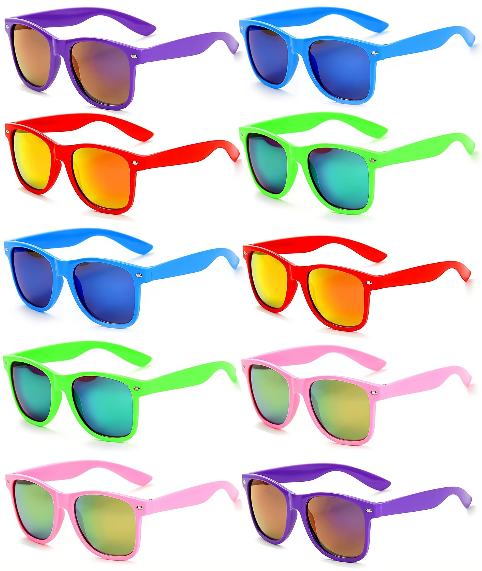Fsmilingfsmiling Neon Sunglasses Bulk Adult Party Sunglasses 80s