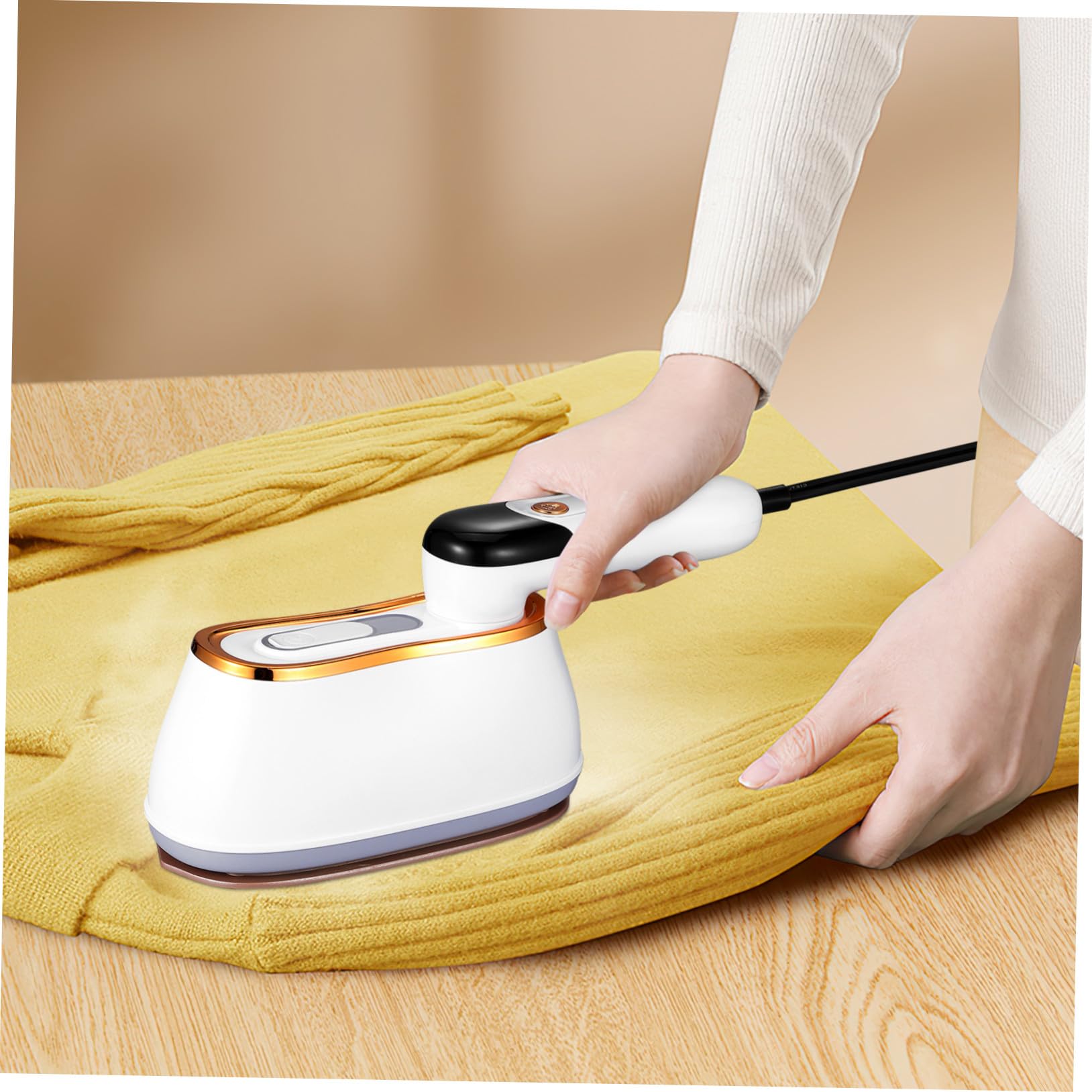 Cabilock Máquina de planchar de mano plegable de ropa Vapor portátil abs White