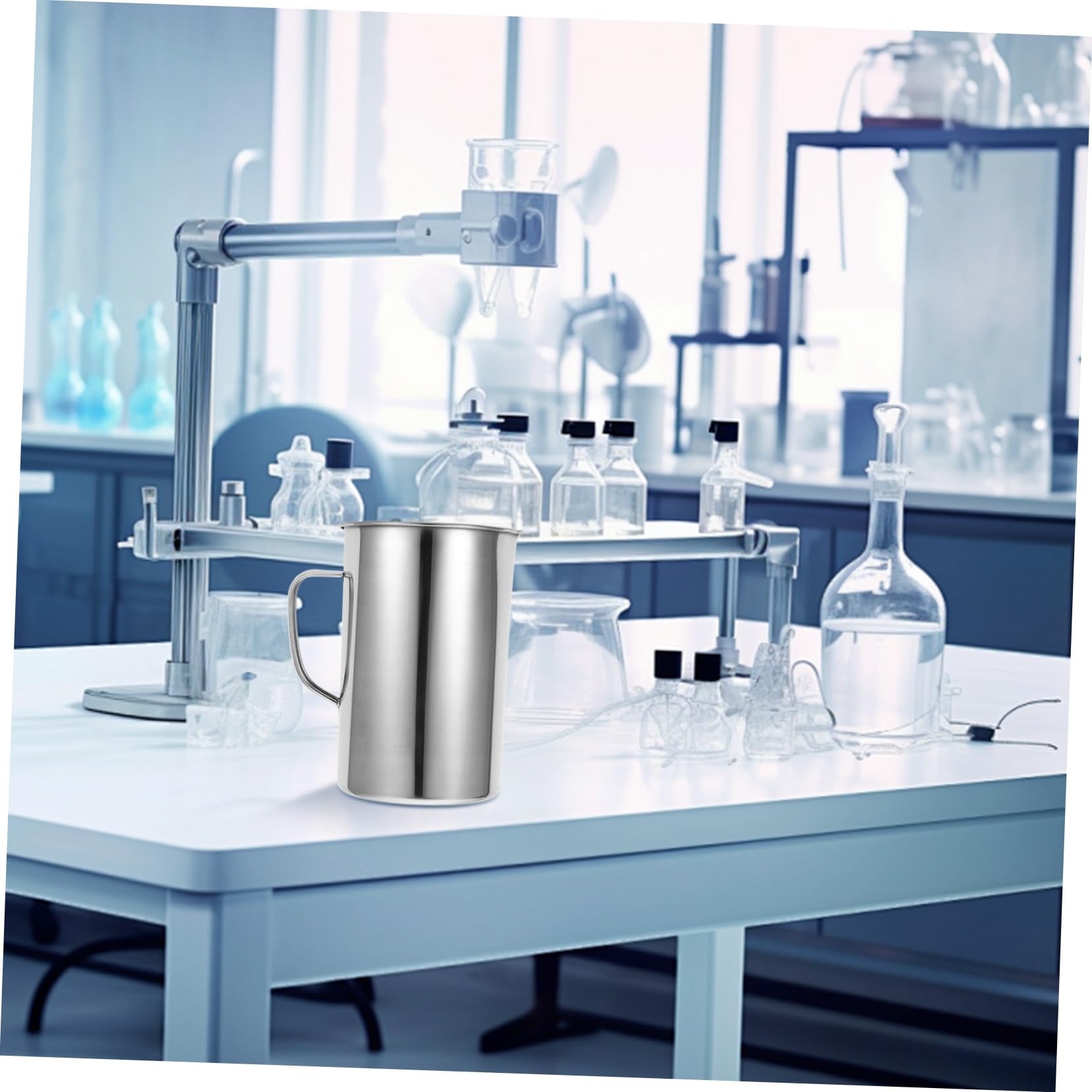 Homoyoyo Taza Medidora Asa Taza Graduada para Cocina y Laboratorio para Espumar Leche y Hornear