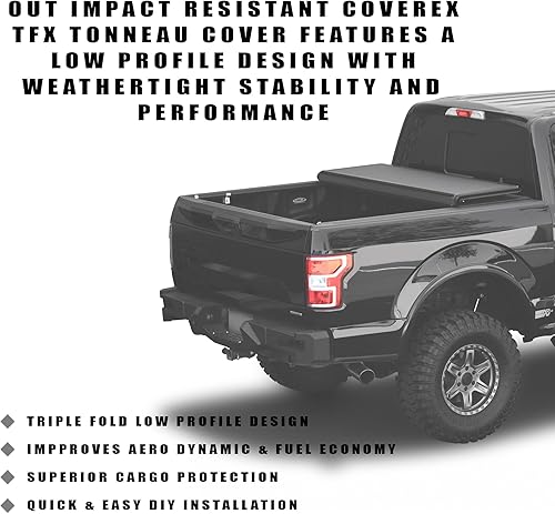 Miniatura 6 de Armordillo USA 7162235 CoveRex TFX Series - Cubierta rígida de tres pliegues para caja de camioneta de perfil bajo, se adapta a Dodge Ram 1500