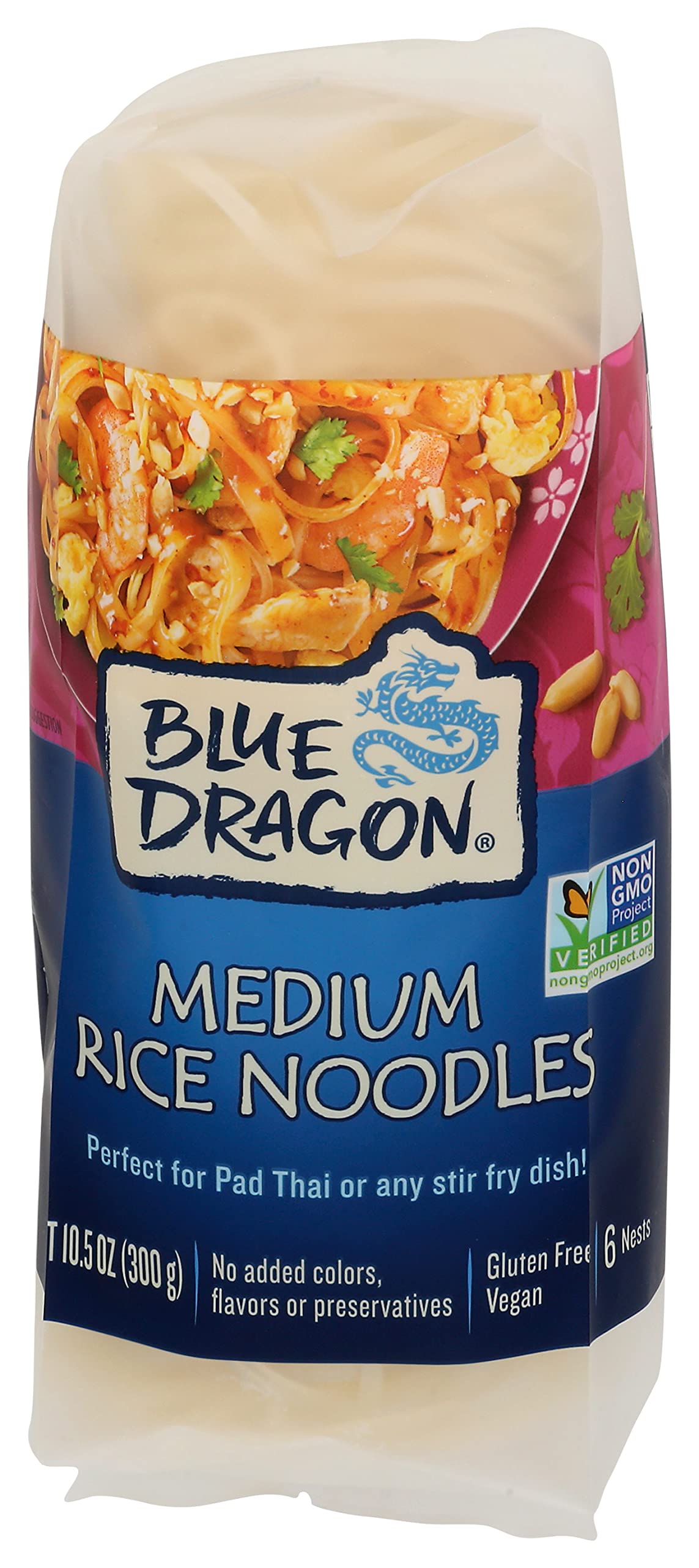 Buy Blue Dragon Medium Rice Noodles, 10.58 Oz (Pack of 4), Two
