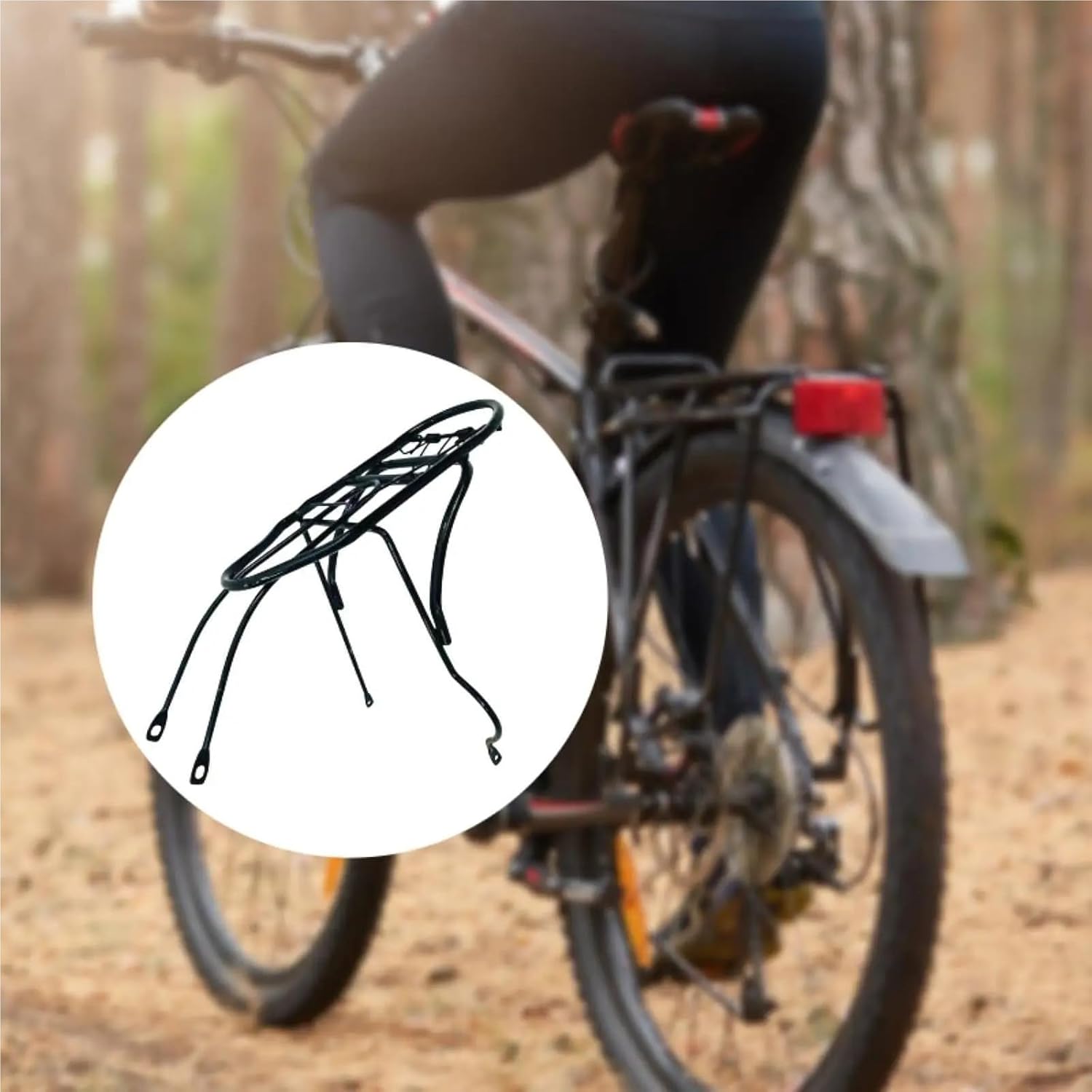20-Inch Folding Bike Cargo Rack with Disc Brake Mount & Hardware, Tailstock Rear Luggage Holder