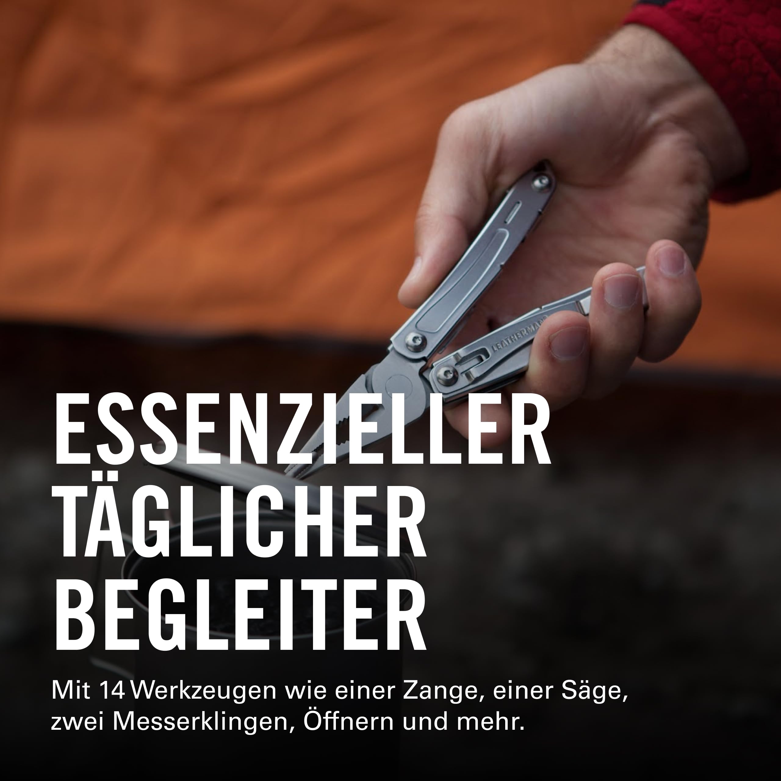 Leatherman Sidekick Multi-Tool, Edelstahl | 14 Werkzeuge mit Klinge