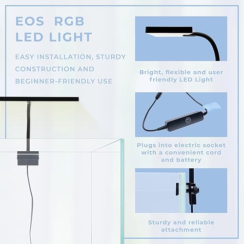 Miniatura 4 de EOS - Luz LED para acuario  Luz ajustable de cuello de cisne para acuario con 7 modos de ajustes RGB  Luz ideal para acuario plantado  Luz de tanque