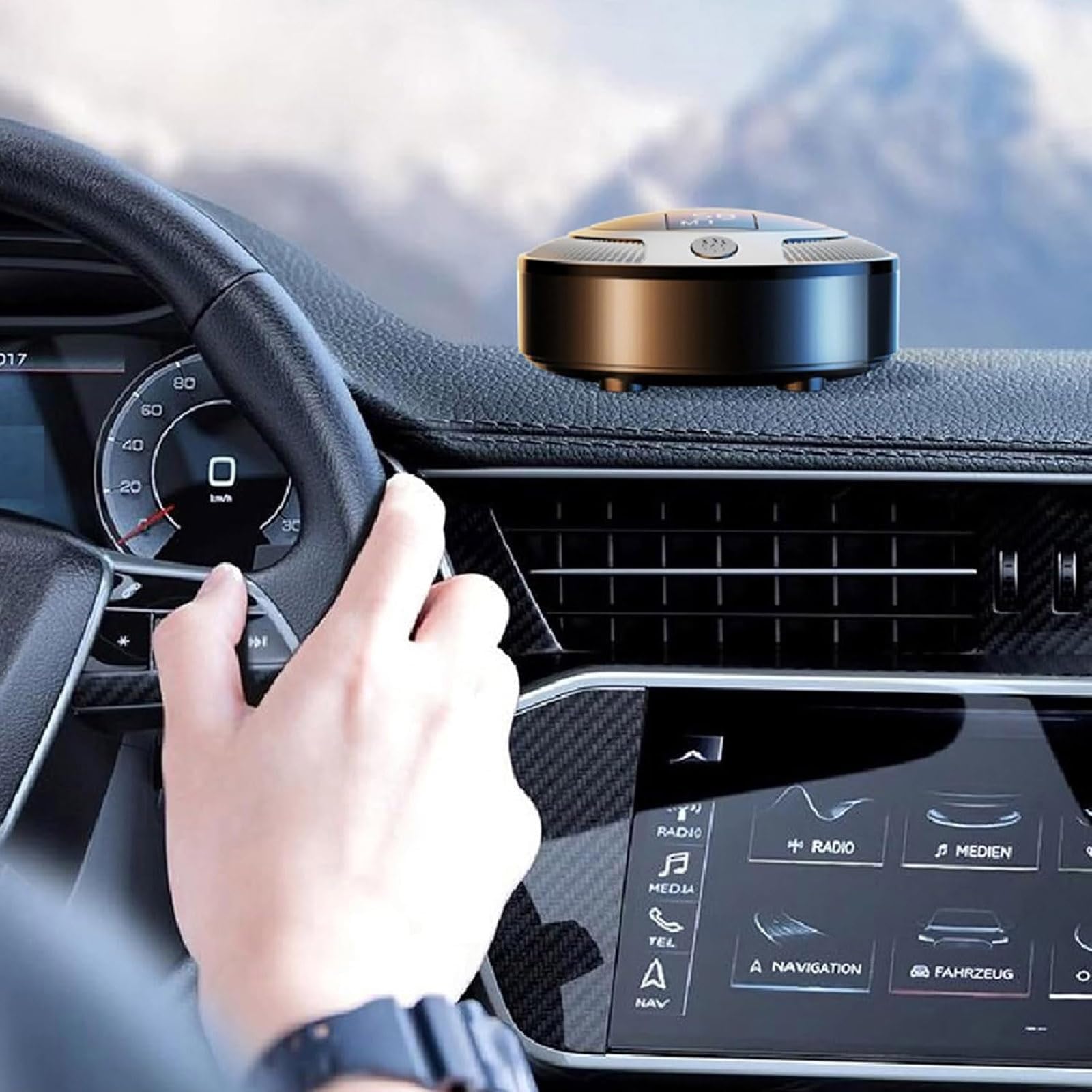 Purificatore d'aria portatile con display digitale, filtro HEPA per auto, casa e ufficio, pulitore ionizzatore d'aria alimentato tramite USB con regolazione multi-velocità e spegnimento automatico