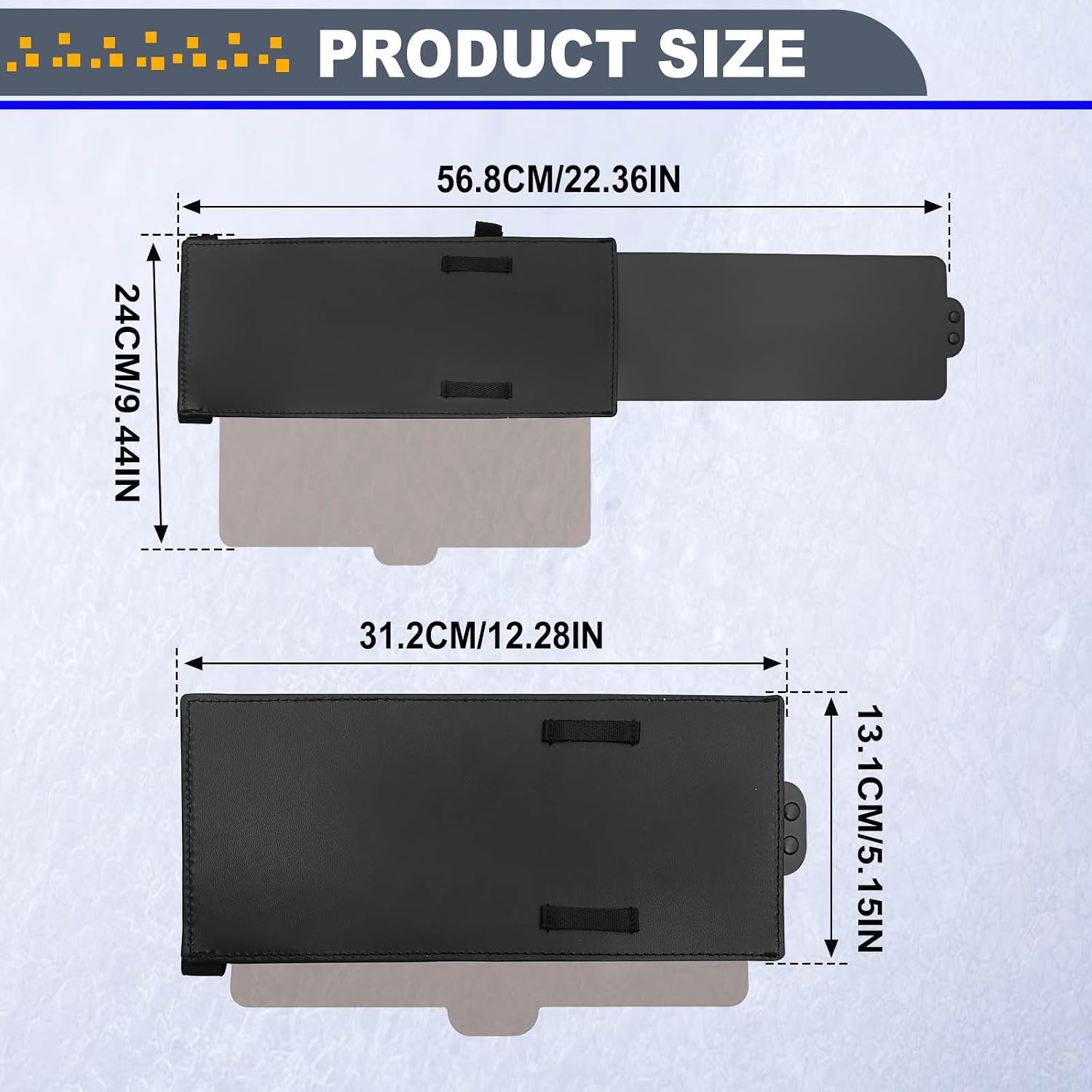 Sun Visor Extender for Car/Sun Visor Extender for Car with Side Sunshade, Anti-Glare Windshield Visor (Brown)