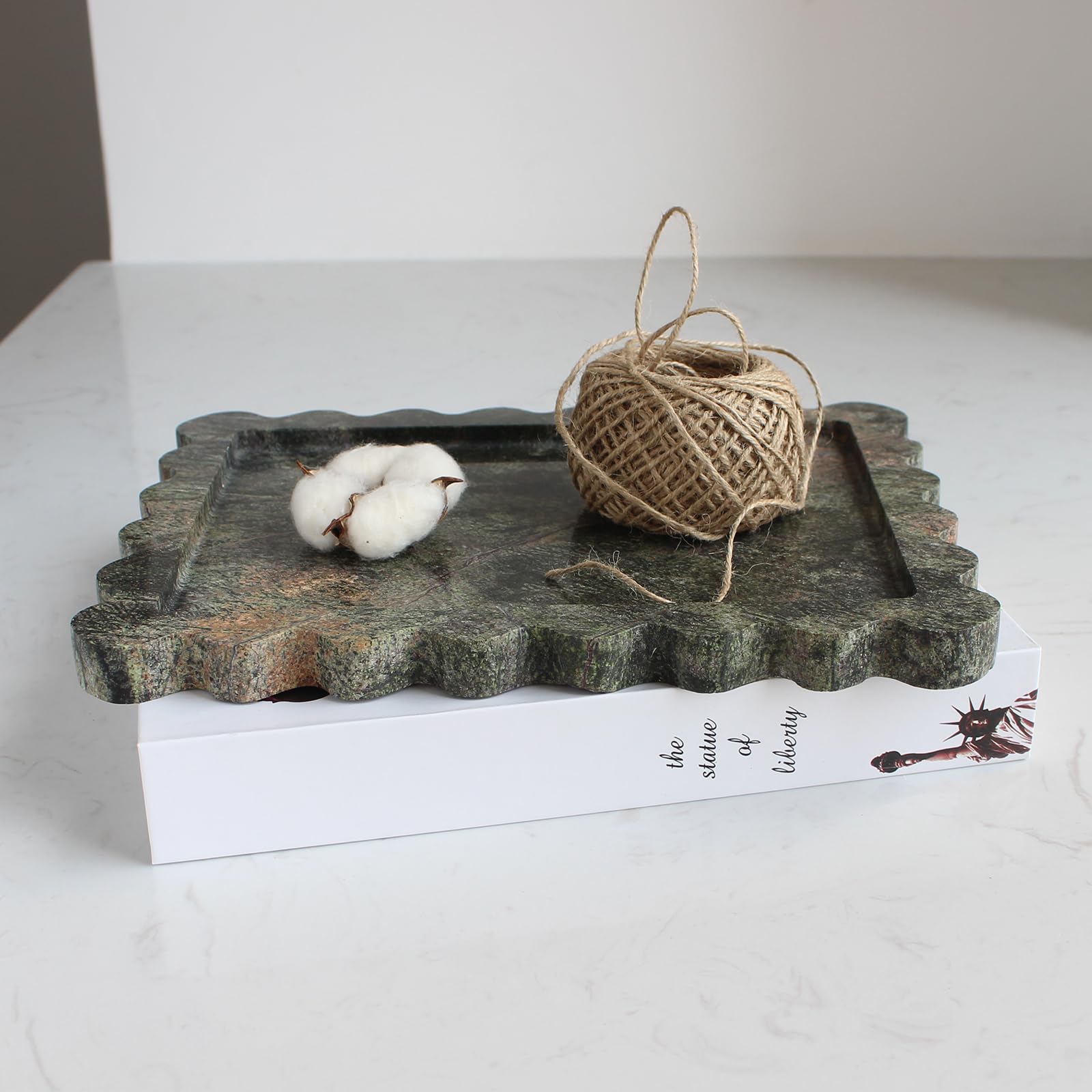 Natural Luxury Scalloped Marble Tray 27.5 * 20.5 - Image 4