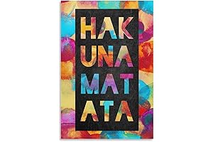Hakuna Matata Letter Graffiti Art Canvas Painting