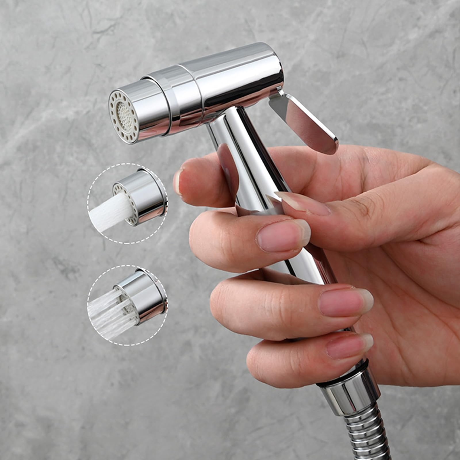 Ch Bidet ręczny zestaw prysznicowy do toalety - podwójny tryb bez stali, wysokie ciśnienie, łatwe wkładanie, higieniczne akcesorium łazienkowe