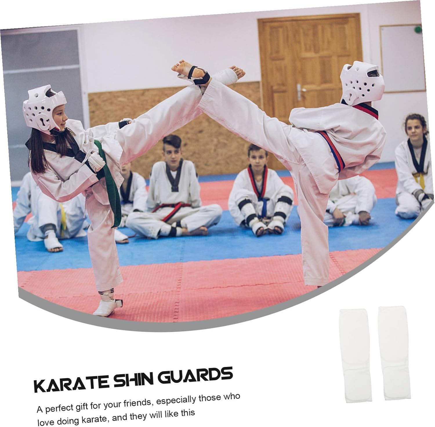 Zerodeko Breathable Supple Shin Pads Calf Guard Protective Gear for Adults Comfortable Martial Arts Taekwondo Kickboxing Karate Sparring Training with Full Leg Coverage