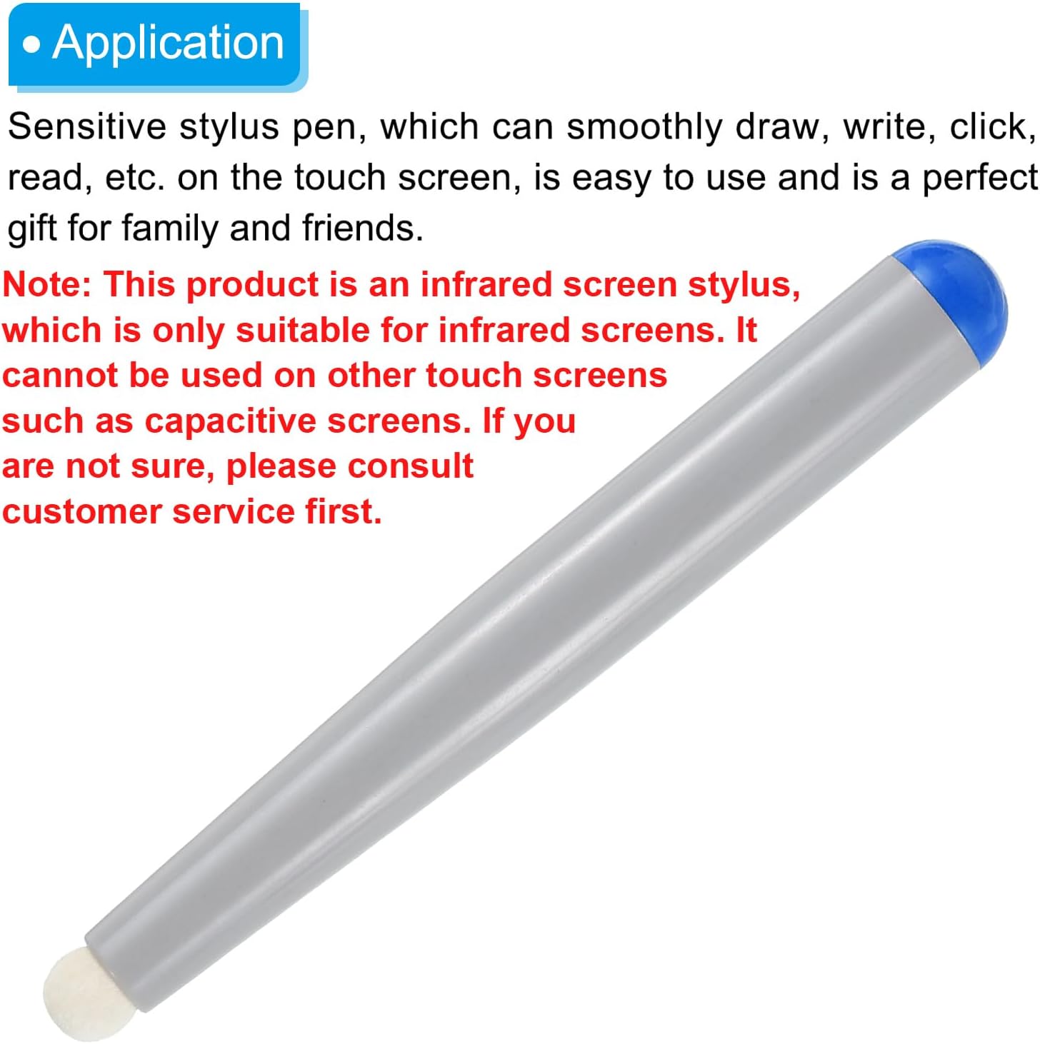 MECCANIXITY 2pcs Infrared Touch Screen Pen Whiteboard Optical Stylus Pens for Education Electronic Whiteboard Presentations, Blue