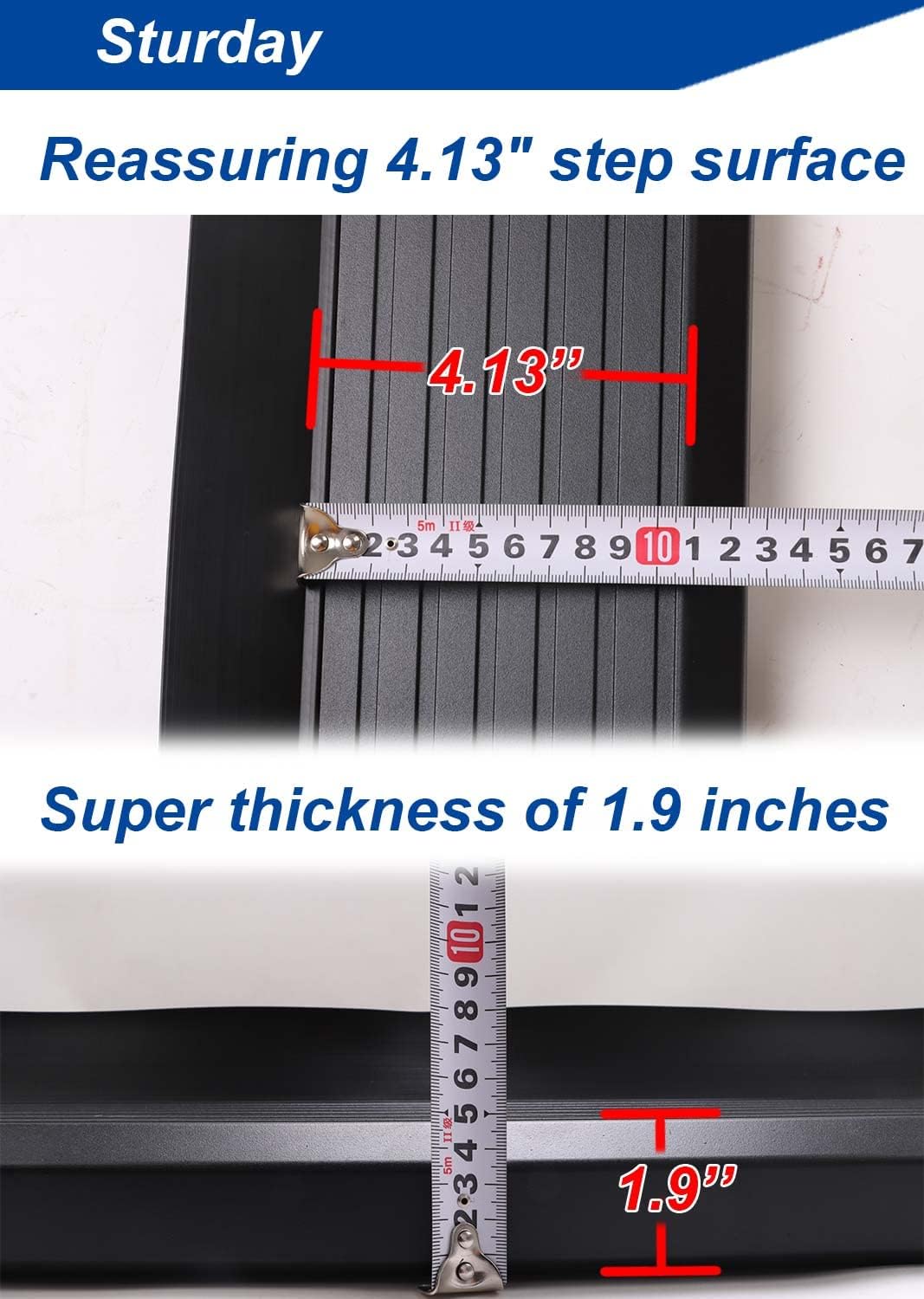 Heavy Duty 600 LBS Side Steps fit for 2023 2024 2025 2026 Honda Pilot | 4.13'' Width | No Drilling Required | Running Boards Nerf Bar Accessories