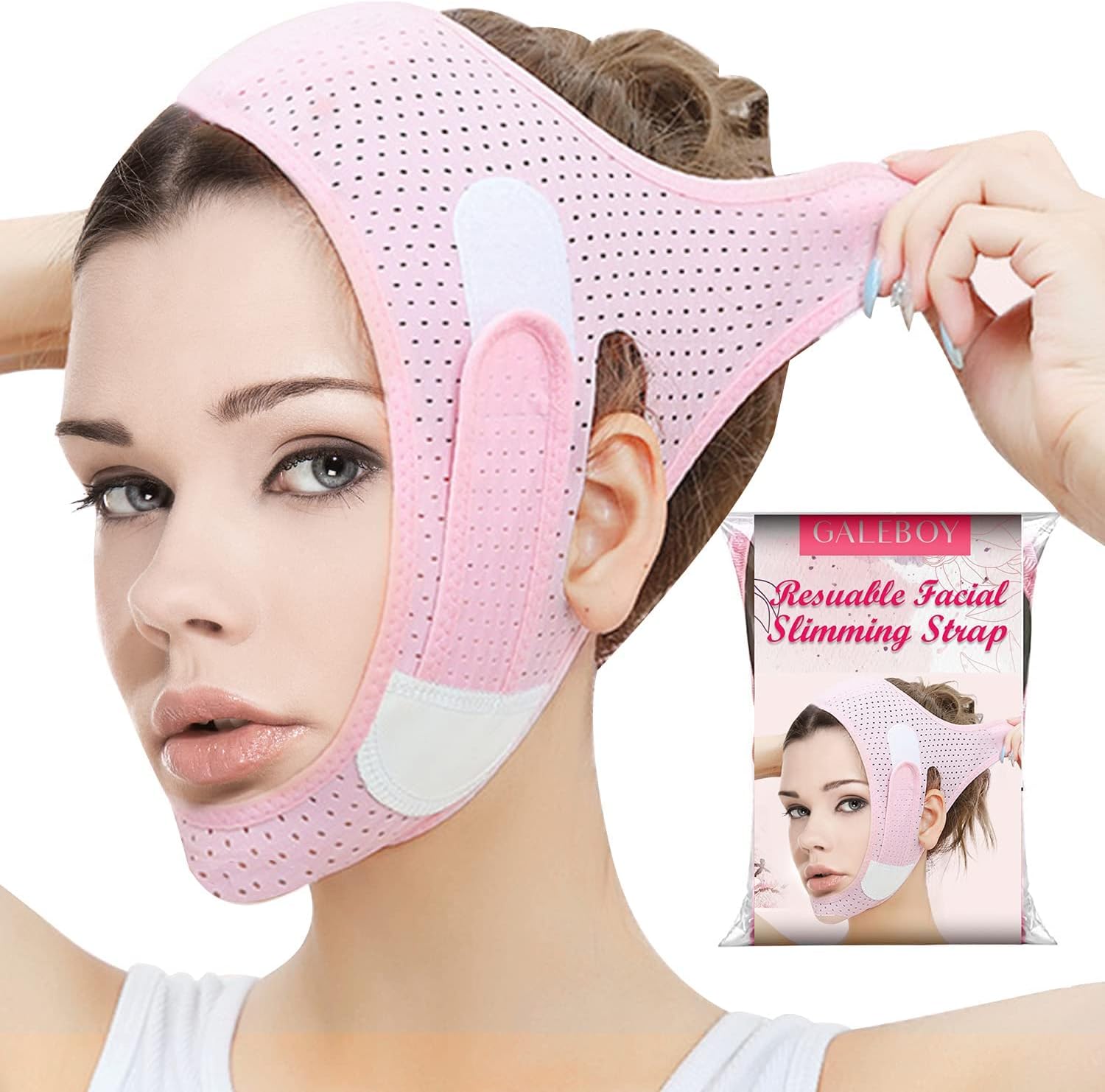 Double Chin Reducer Face Slimming Strap V Line Lifting Face-belt Chin Strap For Women and Men Tightening Skin Preventing Sagging