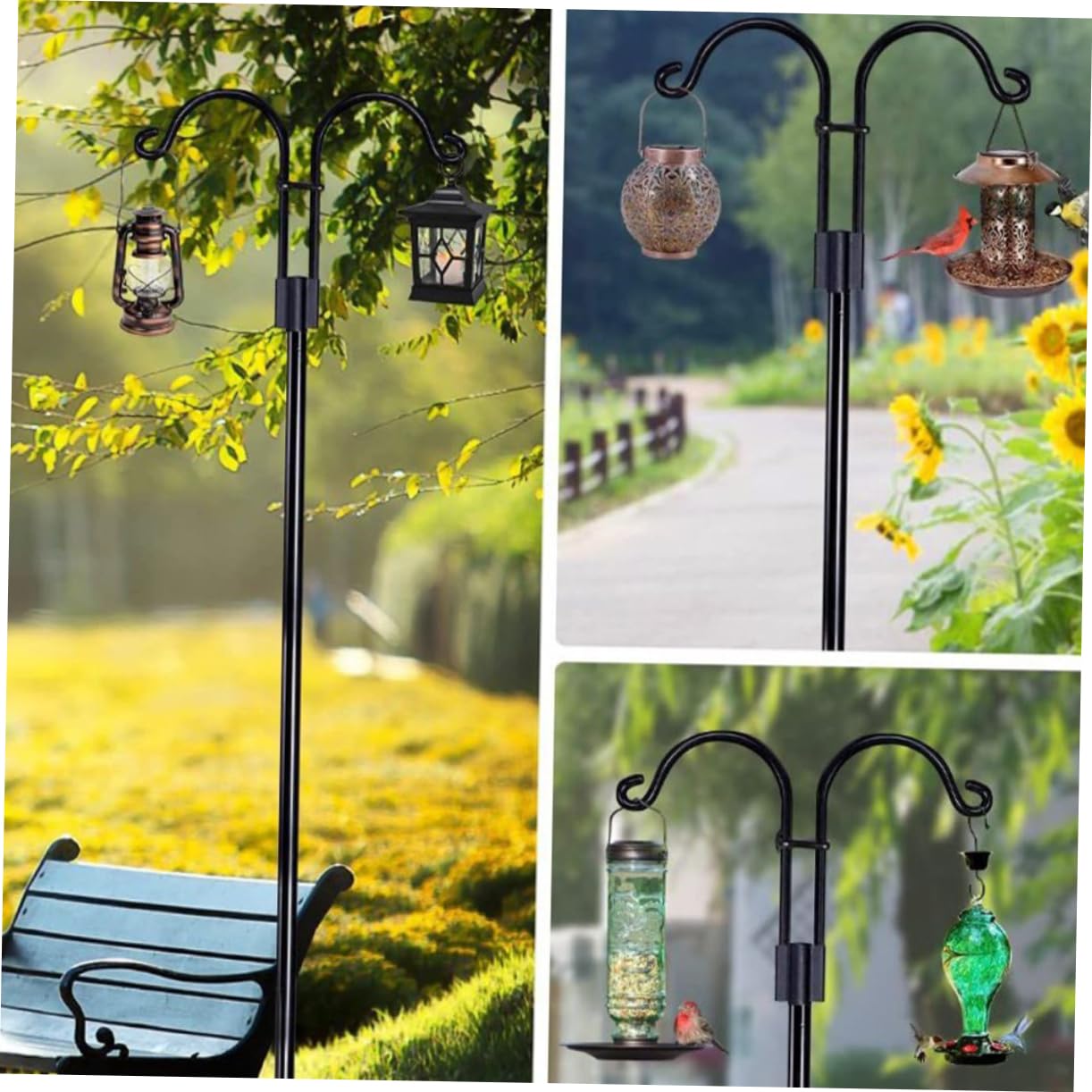 BESTonZON Crochet de Jardin pour Support de Suspension pour Pots de Fleurs et Guirlandes Lumineuses pour Balcon et Terrasse