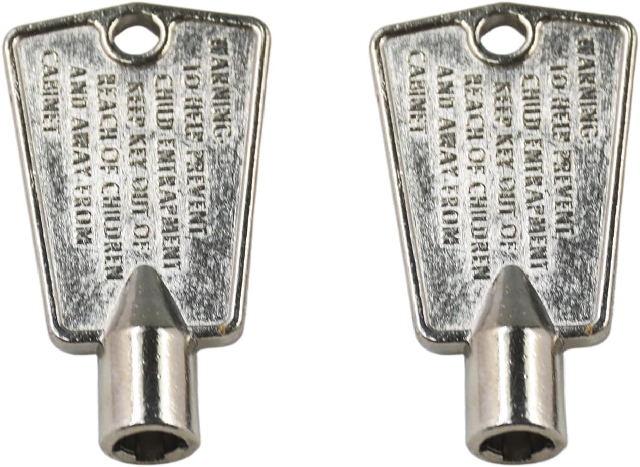2Pcs 216702900 Freezer Door Keys Compatible with Frigidaire Kenmore Freezers Refrigerators Replace 297147700 AP4071414 PS2061565 AP4301346 PS1991481 AP2113733 06599905 08037402 12849