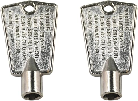 2Pcs 216702900 Freezer Door Keys Compatible with Frigidaire Kenmore Freezers Refrigerators Replace 297147700 AP4071414 PS2061565 AP4301346 PS1991481 AP2113733 06599905 08037402 12849