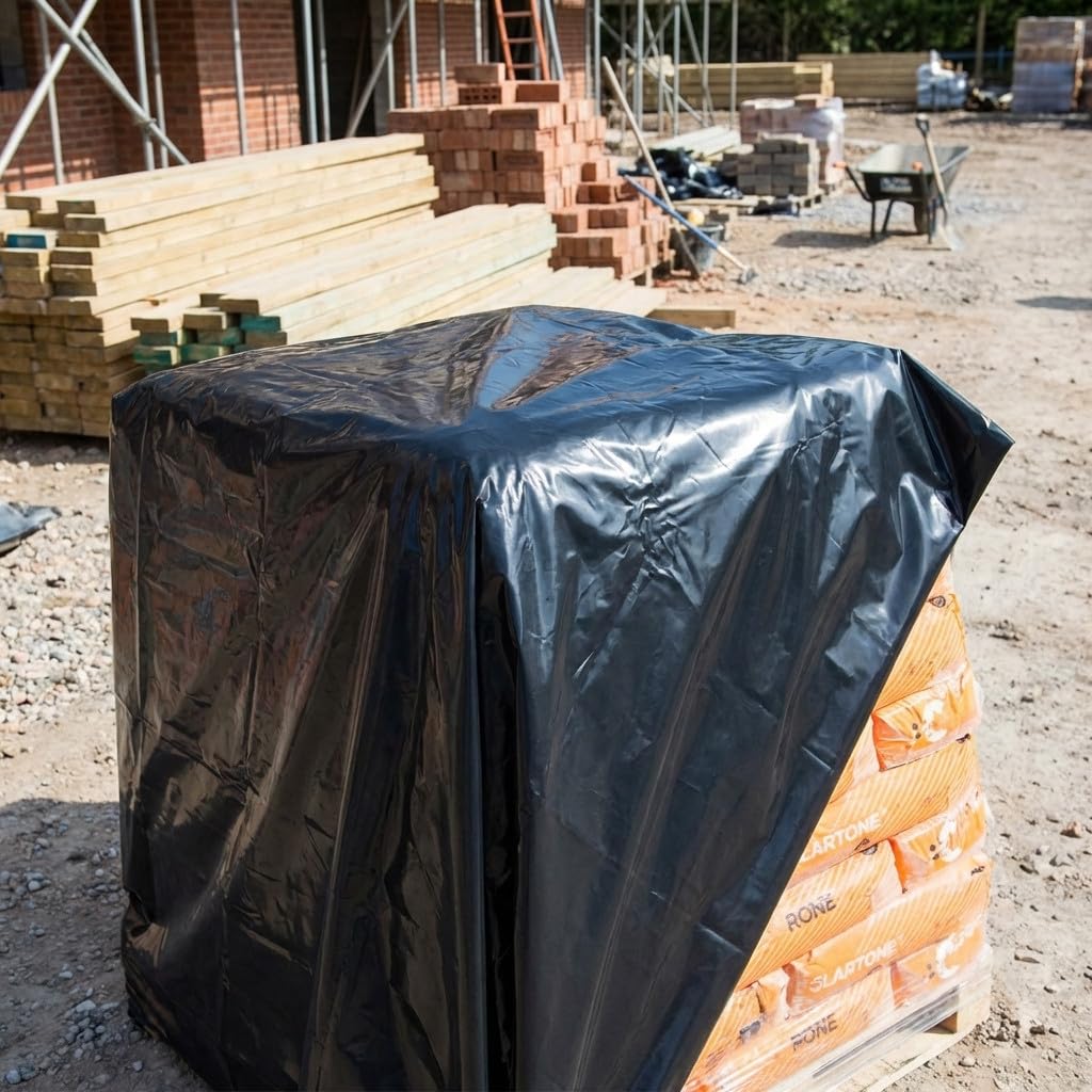 Suinga Toldo Protector Negro de Polietileno 4x10 Metros | Resistente al Sol y la Lluvia para Uso Exterior | Proteccion Duradera para Jardines, Obras y Almacenaje | Material Ligero y Facil de Instalar