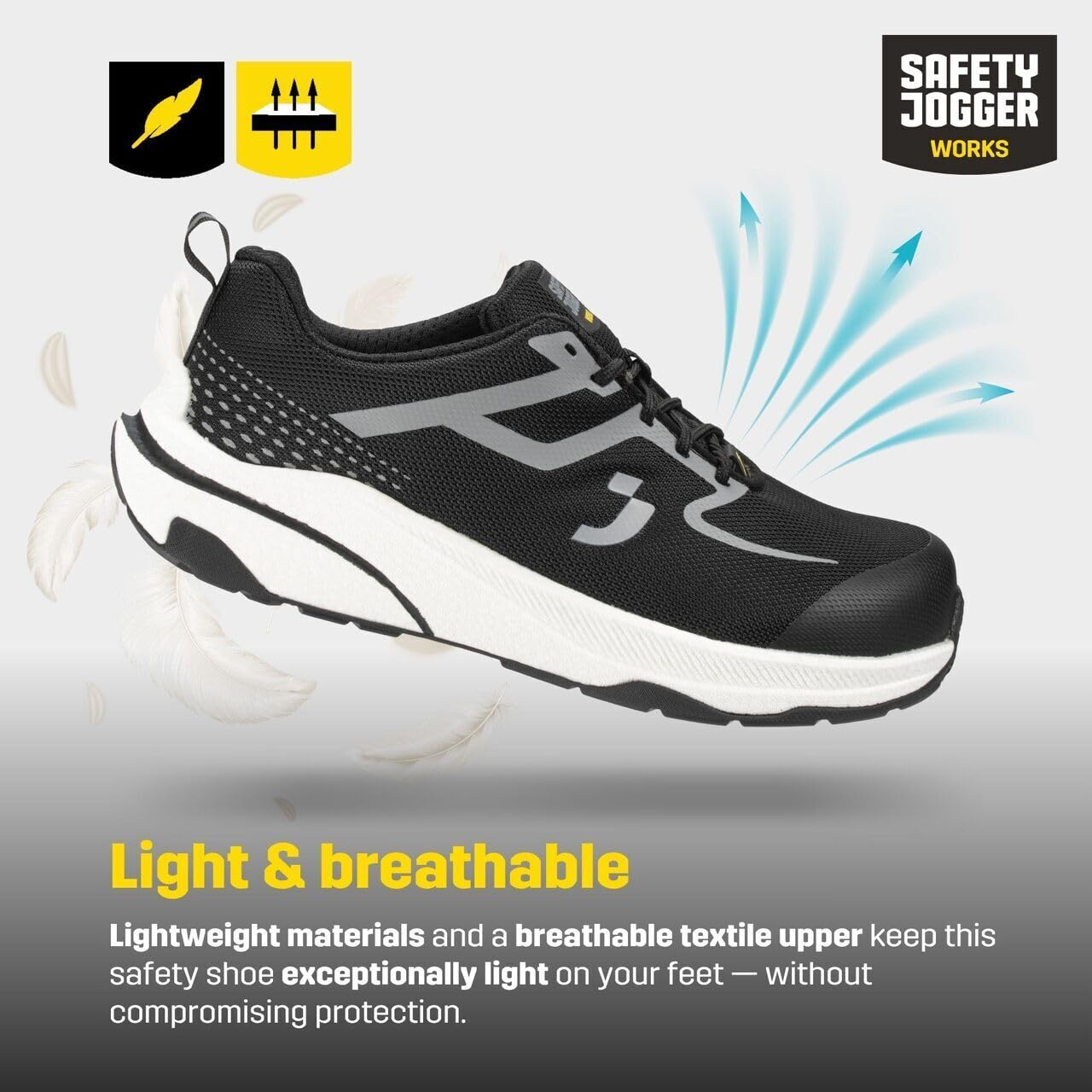 SAFETY JOGGER Freedom S1PS Low buty ochronne, uniseks, bez metalu, ESD S1 PS