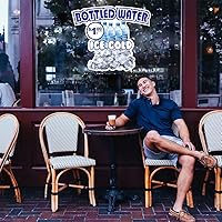 Vista 3 de Botellas Agua Concesión Restaurante Comida Camión Die-Cut Vinilo Pegatina 10 pulgadas