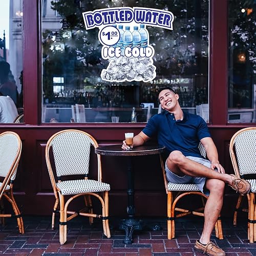 Miniatura 3 de Botellas Agua Concesión Restaurante Comida Camión Die-Cut Vinilo Pegatina 10 pulgadas