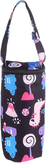 NUOBESTY Insulated Baby Bottle Bag Portable Breastmilk Storage Tote Portable Feeding Bottle Pouch Holder Travel Carrier for Car Stroller Cart Dark