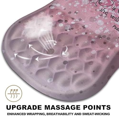 Miniatura 2 de Alfombrilla de mouse con soporte de muñeca, alfombrilla de mouse ergonómica con punto de masaje, cómoda alfombrilla de mouse para computadora