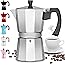 Zulay Classic Stovetop Espresso Maker for Great Flavored Strong Espresso, Classic Italian Style 3 Espresso Cup Moka Pot, Make