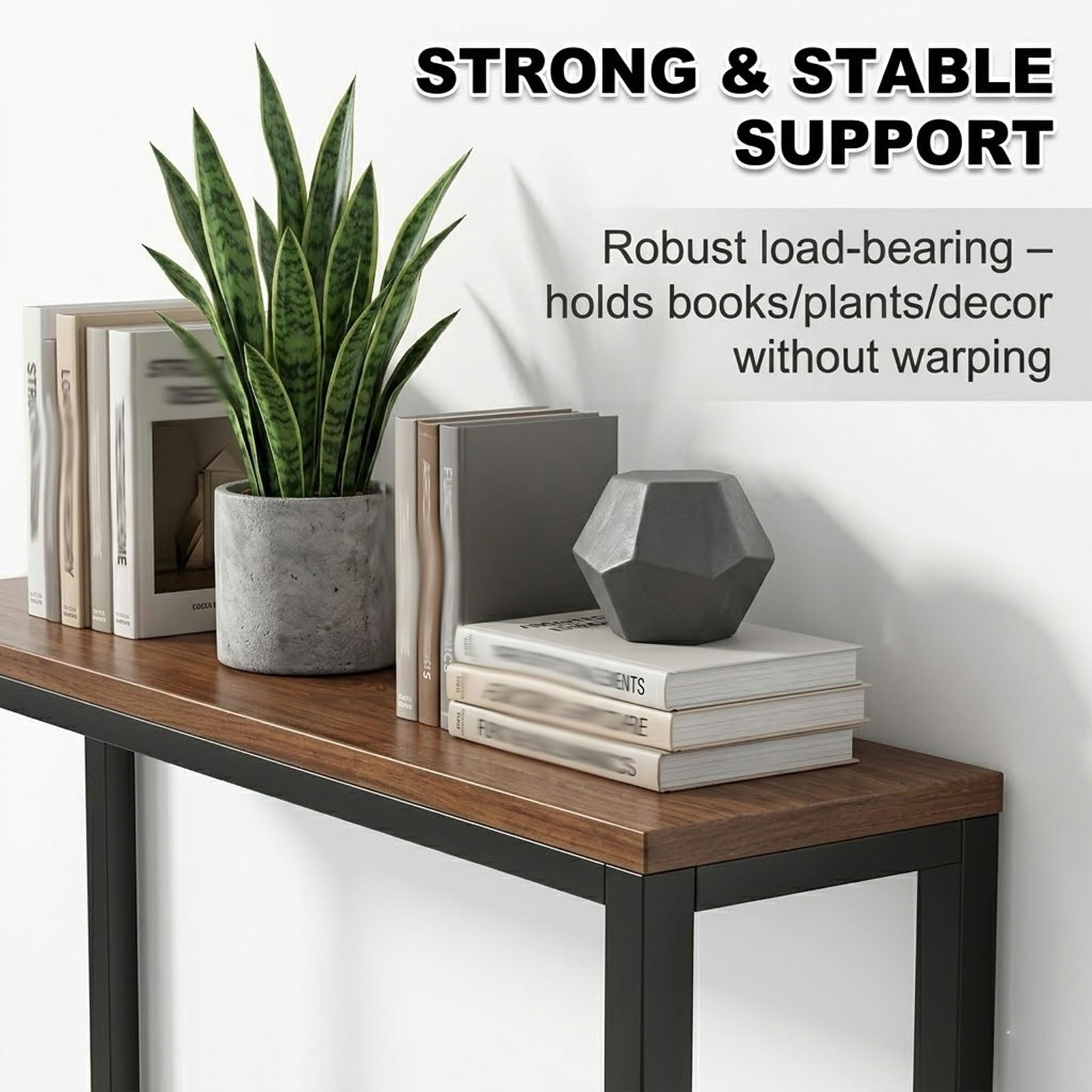Estante para radiador, mesa resistente con amplia superficie de almacenamiento, mesa trasera multifuncional para sala de estar y dormitorio